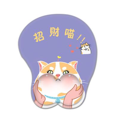 China Cute cartoon 3D wrist mouse pad factory for wholesale and retail wrist hand silicone hot border mouse pad for sale