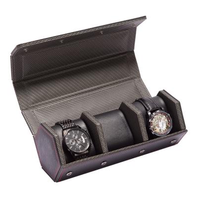 China Wholesale Adult High Grade PU Watch Roll Factory Slot Watch Box Storage Leather Watch Travel for sale