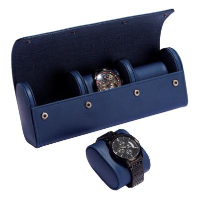 China Adult High End Leather Mens Watch Box 3 Luxury Slot Custom Watch Box Case Pillow for sale