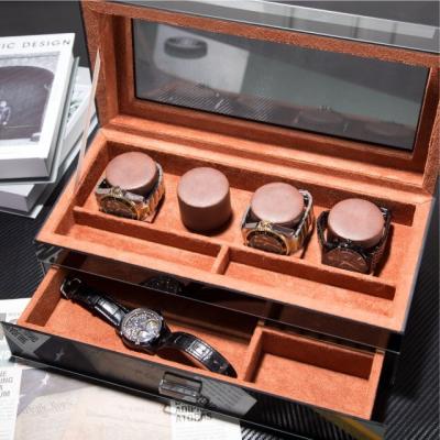 China Custom Luxury Watch Box Packaging Logo Wood Storage Pillow Adult High Quality 4 Watch Box for sale