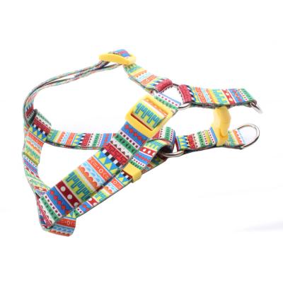 China Direct Selling Comfortable Striped Leash Factory Chest Strap Single Pet Leash for sale