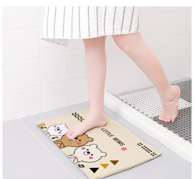 China Hot Sale Viable Anti-Slip Bathroom Mat Absorbable Quick Dry Diatom Mud Mat for sale