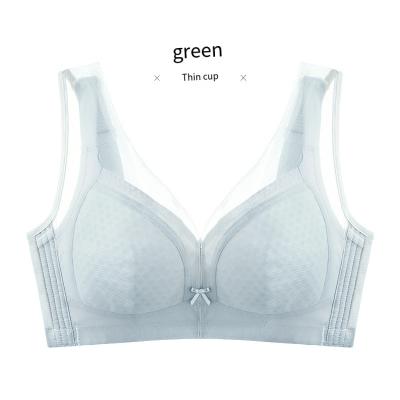 China Mesh Underwear Bra Without Rims Comfortable Slim Women Plus Size QUICK DRY QUICK DRY and No Marks Adjustable Bra With Auxiliary Breasts for sale