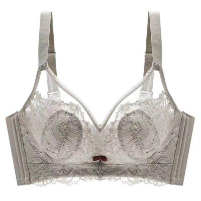 China Bestselling Bunny Ears Big Boobs Show Crystal Cup Lace Sexy New Oxygen QUICK DRY Oxygen Thin Underwear Gathered Small Bra for sale