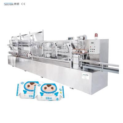 China 5 KW Wet Wipes Machine Baby Wet Wipe Slitting Folding Stacking Packing Machinery for sale