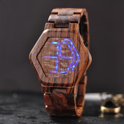 China BOBO BIRD New Arrival Non-Specific Wood Led Watch Wood Men Watch With Custom Made Wood Wristwatches for sale