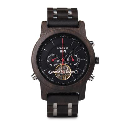 China Chronograph China Supplier Mechanical Watches For Men OME Luxury Wood Logo Watch for sale