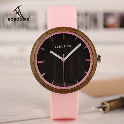 China 2020 New Gift Wooden Elastic Band Women's Watches Non-specific Colorful Watch For Lady for sale