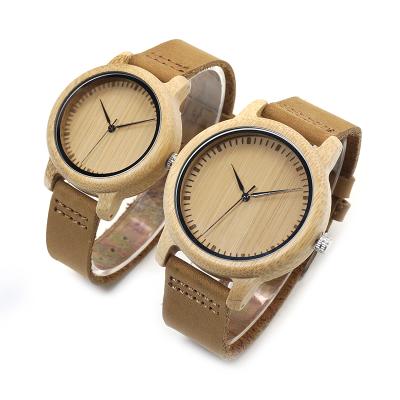 China Water Resistant BOBO BIRD Casual Lovers Couple Watch Bamboo Quartz Wooden Watches For Men And Women for sale