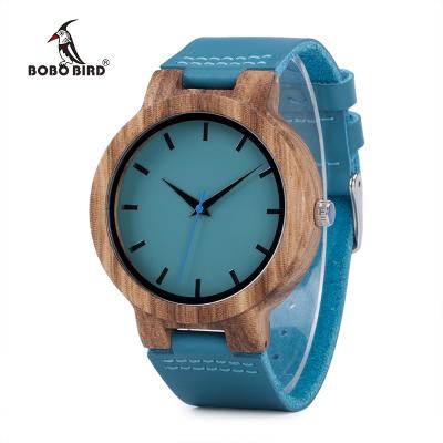 China BOBO BIRD non-specific classic handmade wood watch with genuine leather for lovers quartz watches for sale