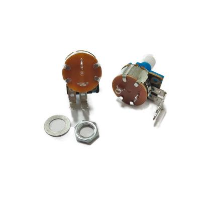 China Modern 16mm Rotary Potentiometer B1K Plastic Shaft With Switch Single Connection Potentiometer for sale