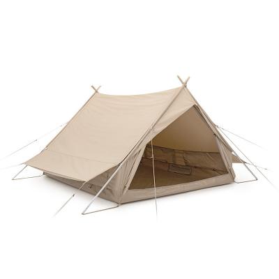 China Pop up tent 3-4 person family tent outdoor cotton glamping canvas one tower tent for sale