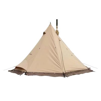 China Pop Up Tent Outdoor Luxury Canvas Glamping Tent With Stove Jack For For Outdoor Camping Hunting Hiking Festival Party for sale