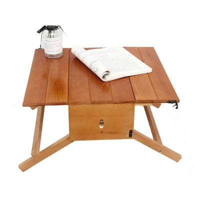 China Outdoor Camping Tables Easy Carry Lightweight Portable Folding Wooden Picnic Table And Carrier for sale