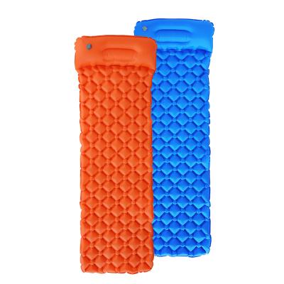 China Comfortable.Lightweight Inflatable Sleep Pad For Ultralight Camping Inflatable Sleep Pad Mat With Attached Pillow for sale