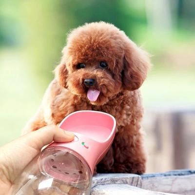 China Small Plastic Silicone Feeding Bowl Viable Mineral Drinks Portable Dog Cat Water Bottle Feeder For Walking Travel for sale