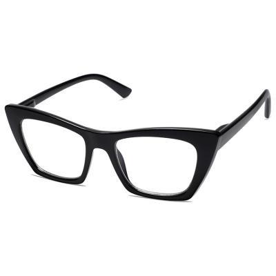 China Popular Cat Eye Frame Anti Blue Light Filter Reading Glass 2023 Retro Blocking Glass Gaming Computer Women Oversized Reading Glasses for sale