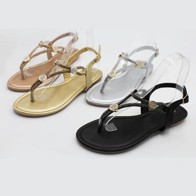 China Fashion trend summer flat slip on sandals cut toe sandalias de mujer 2022 new sandals for women and ladies shoes 2023 for sale