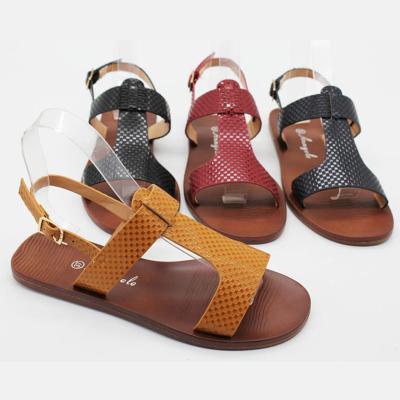 China 2021 fashion trend new designs women's flat sandals summer casual new lace fashion sandals shoes outdoor sandals for sale