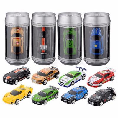 China RC Model Sport R/C Racer Coke Can Car Mini Gifts Toys Micro RC Car Small Porket Frequency 2 Electric Mini Car For Kids for sale