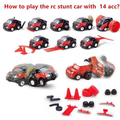 China Kids Juguetes Small Stunt RC Model Mini RC Car Electric Remote Control Toys Car Carros Mini Cartoon RC Car For Boys Children for sale