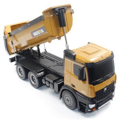 China HUINA RC MODEL TOYS 1573 1/14 Alloy 10CH Engineering Construction Car Vehicle Toy RTR Model Remote Control Toy RC Dump Truck for sale