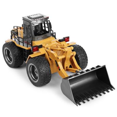 China HUINA RC Model Toys 1:18 2.4GHz 6CH Metal Bulldozer R/C Alloy Truck Construction Vehicle Toy Bulldozer for sale