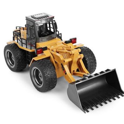 China RC Model HUINA TOYS 1583 1/14 10CH Combine Front Loader Truck Engineering Construction Toy Car Vehicle RTR RC Model RC Bulldozer Truck for sale