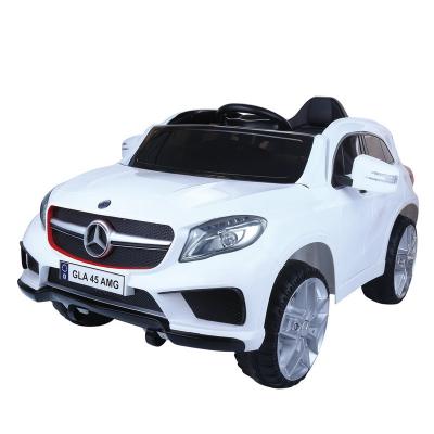 China Ride On Toy 12V 2.4Ghz Licensed GLA45 AMG Car Baby 3-Speed ​​Door Openable Ride On Electric Car Kids for sale