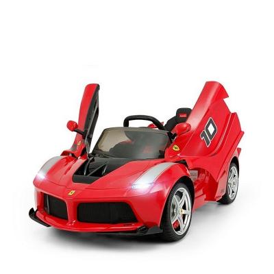 China Ride On Toy Licensed 12V Toys For Kids Ride On Ride On Car Red Shopping Toy Ride On Cars Kids With Leather Seat for sale