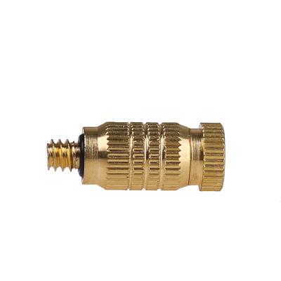 China Garden Humidification One Box 50pcs Cooling Mist Nozzles Threaded Mister Brass Water Sprinkle Dry Fog Nozzle UNC10-24 For Mist Cooling System for sale