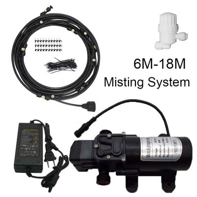 China 6M - 18M Garden Fog Machine Mist System Anti-drip Water Spray with Pump for Flower Plant Greenhouse Garden Irrigation and Fog for sale