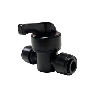 China 5-60 Degree 1/4 Inch Quick-Connect Ball Valve Connector 6.35mm Hose Water Control Switch Fog Mist System Irrigation Control Valve Fitting for sale