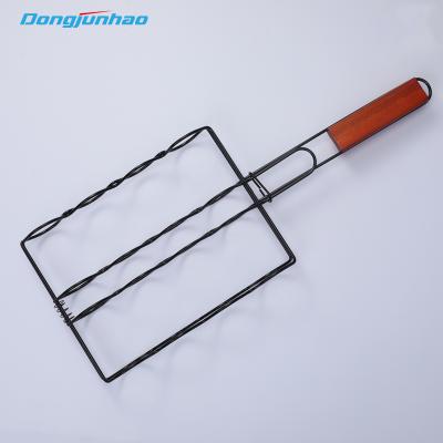 China Easily Cleaned Custom Corn Grilling Basket Corn Rack Metal Mesh Grill Rack BBQ Grilling Basket for sale