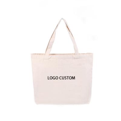 China Wholesale Portable Reusable Eco Friendly Custom Preusable Shopping Tote Bags Handled Design Logo Canvas Shopping Bags With Logo for sale