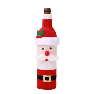 China 2022 Christmas Promotion Sale Christmas Gift Drawstring Bags Hot Wine Bottle Covers Bags Machine Printing Promotional Gifts Pull Rope Bag for sale