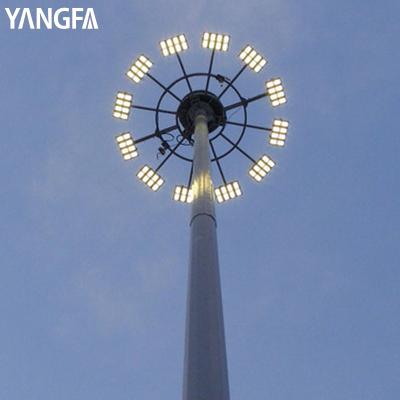 China Square 10M 20M 25M 30M High Mast Lighting Poles Specification Flood Light Tower for sale