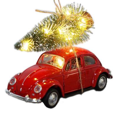 China 10L copper wire LED string light with Christmas pine tree tower and red car for sale