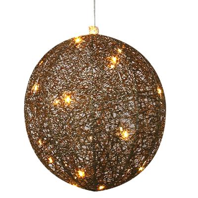 China christmas light wholesale 35L gold glitter ball with copper wire LED string light ,garden decoration for sale