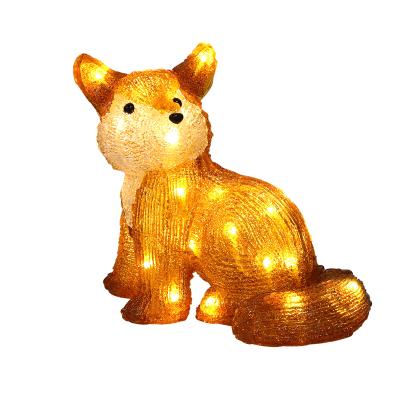 China Outdoor Use Christmas Decoration LED Acrylic Fox Motif Light for wedding party for sale