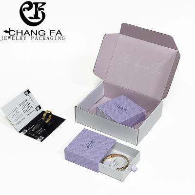 China Bracelet Package Corrugated Shipping Cardboard For Custom Wallet Or Jewelry Small Cardboard Shipping Listing Box Packaging UDHA01A For Jewelry for sale