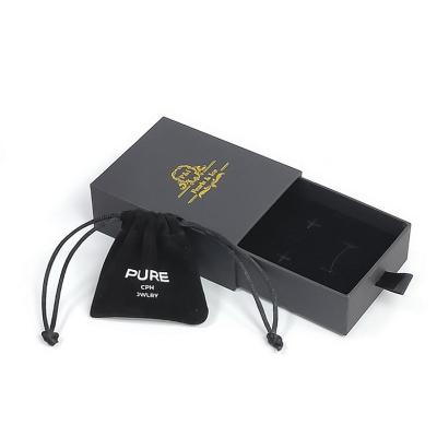 China PNB03B Hard Sliding Black Jewelry Box and Pouch Customized Hanging Hard Sliding Black Jewelry Box and Pouch for sale