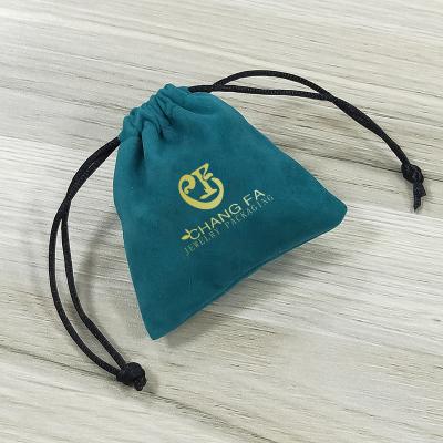 China Eco-Friendly Green Jewelry Pouch Simple Jewelry Pouch With Ribbon for sale