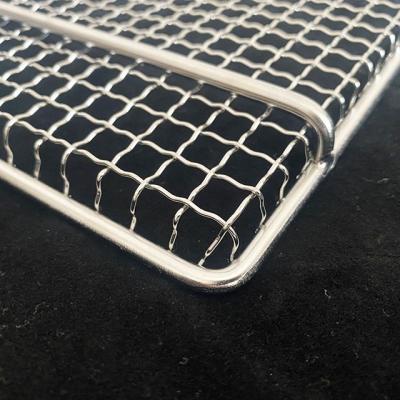 China Customized Stocked Size Stainless Steel Wire Mesh Drying Baking Tray For Food Meat Nut Drying for sale