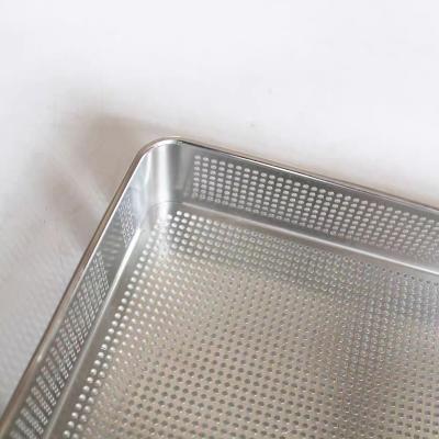 China Stainless Steel Mesh Plate Filter Viable Woven Perforated Baking Dish Drainer Rack With Drip Tray Stainless Steel for sale