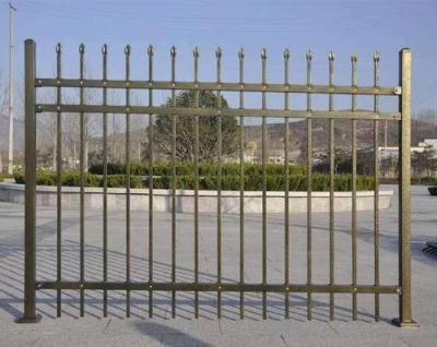 China Easily Assembled Steel Railing Galvanized Tubular Iron Fencing Earth Garden Barrier Yard Fence for sale