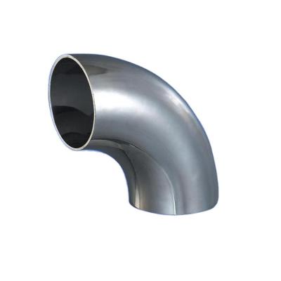 China Long Radius 90 Petroleum Alloy 304 Stainless Steel Elbow Sanitary Grade 45 Degree Elbow / Flange End for sale