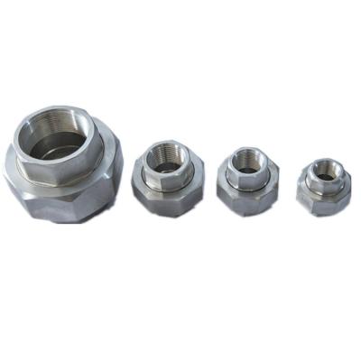 China Stainless Steel Union Pipe Fittings SS Female Threaded Barrel Union for sale