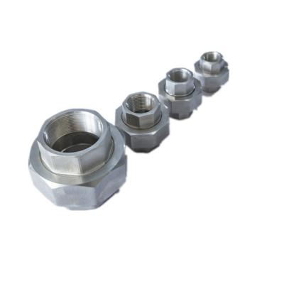 China Hot Dipped Galvanized Stainless Steel Pipe Fittings Fabricate NPT Thread ISO Union for sale