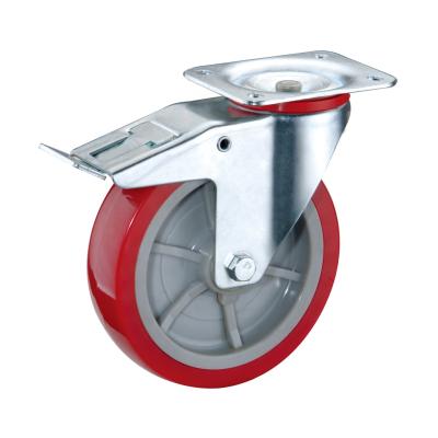 China Industrial Caster Wheel SS Industrial Push Trolley PU European Standard Caster Wheel for sale